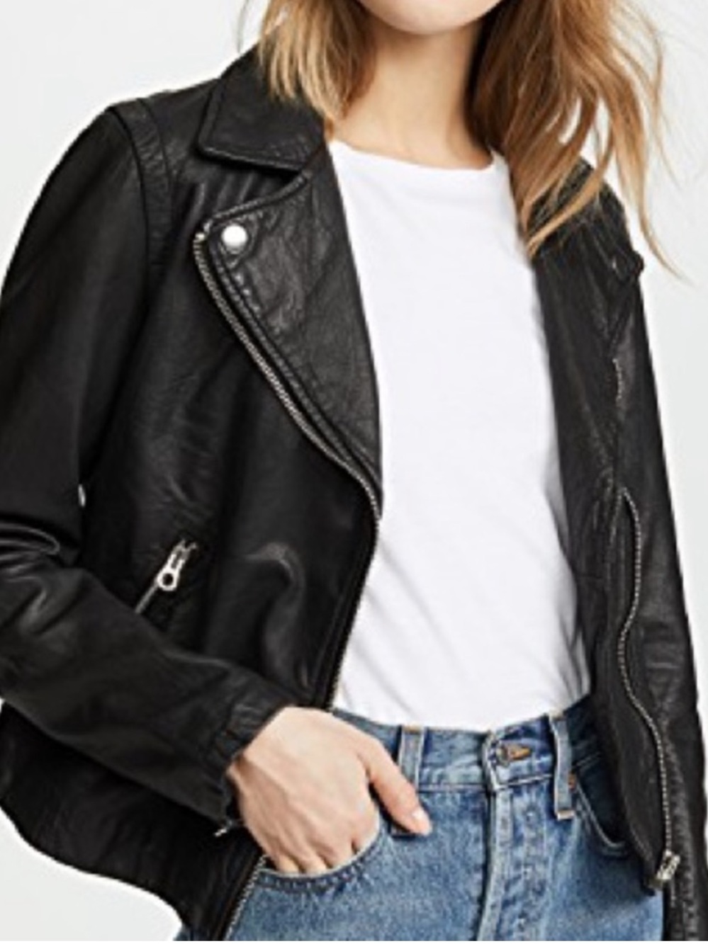 Madewell Black Leather Moto Jacket